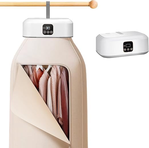 Portable Electric Clothes Dryer for Home, Foldable Wardrobe Garment Dryer with Digital Display, Energy Efficient Indoor Drying Machine for Clothes, Coats and Baby Garments