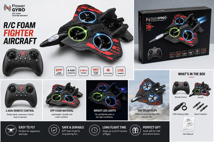RC Flying Jet UFO with LED Lights - Gesture Control Flying Drone
