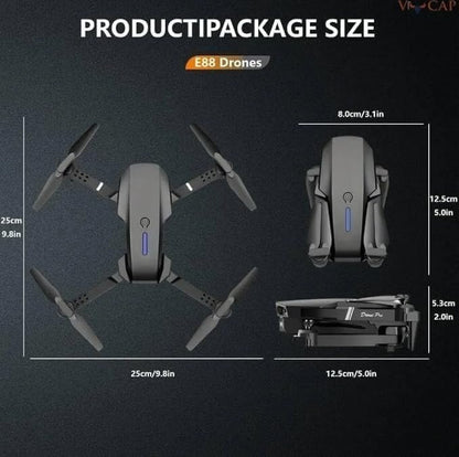 HD Camera Foldable Drone with WiFi FPV | Remote Control Quadcopter Drone for Kids & Adults | Rechargeable Flying Drone with Stable Flight & Easy Control