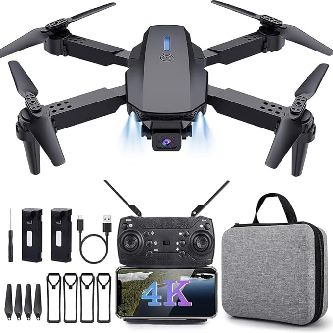 HD Camera Foldable Drone with WiFi FPV | Remote Control Quadcopter Drone for Kids & Adults | Rechargeable Flying Drone with Stable Flight & Easy Control