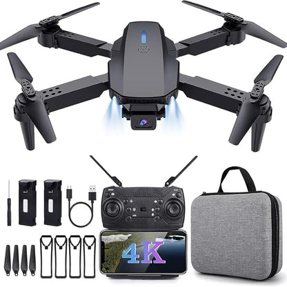 HD Camera Foldable Drone with WiFi FPV | Remote Control Quadcopter Drone for Kids & Adults | Rechargeable Flying Drone with Stable Flight & Easy Control