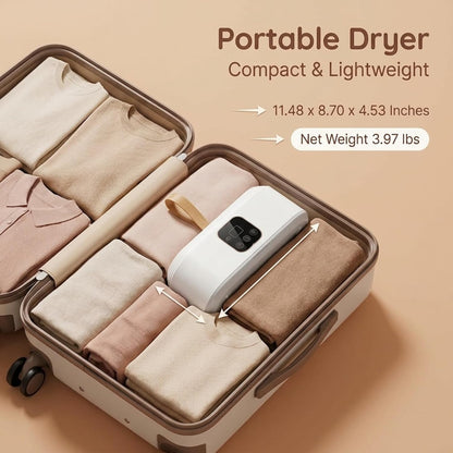 Portable Electric Clothes Dryer for Home, Foldable Wardrobe Garment Dryer with Digital Display, Energy Efficient Indoor Drying Machine for Clothes, Coats and Baby Garments