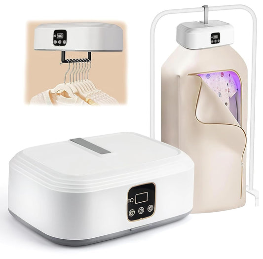 Portable Electric Clothes Dryer for Home, Foldable Wardrobe Garment Dryer with Digital Display, Energy Efficient Indoor Drying Machine for Clothes