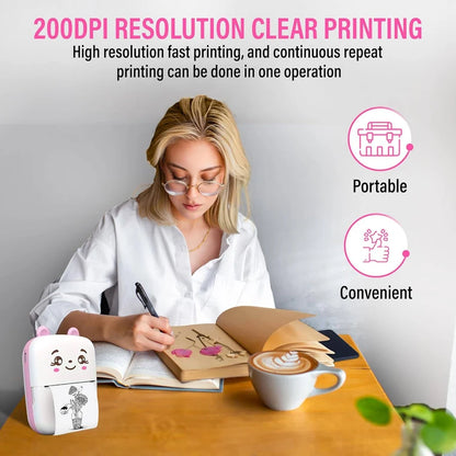 Mini Portable Printer | Portable Bluetooth Inkless Printer