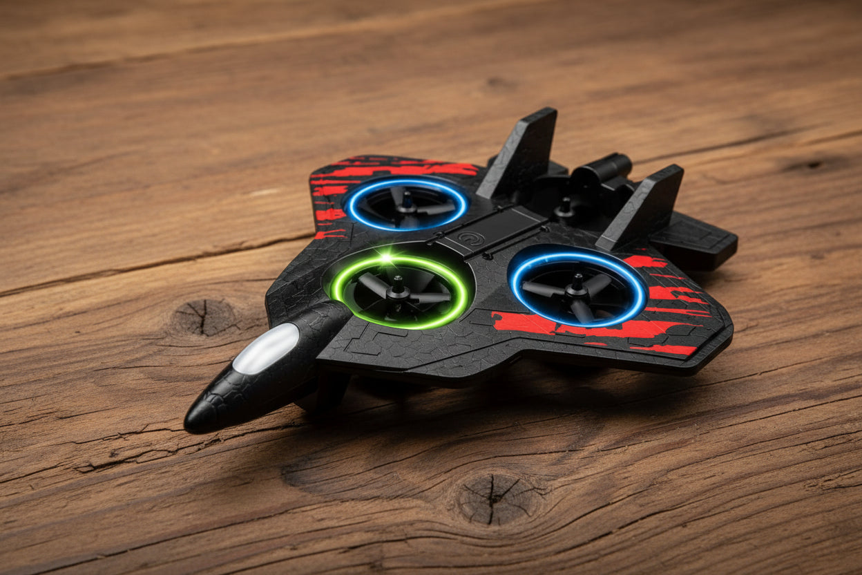 RC Fighter Jet - Remote Control Airplane - 2.4GHz Remote Control, Gyro Stabilization, Lightweight EPP Foam Build, Ready to Fly Aircraft - Multicolor - Standard Size